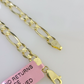 Real 14k Yellow Gold Figaro Bracelet 5mm 7.5 Inch Lobster Clasp Brand New 14KT