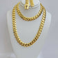 Real 10k Gold Chain Monaco Necklace Cuban Royal Link 8.5 Mm 22" Inch Plain ,10KT