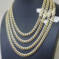 Real 10k Gold chain Cuban Link Monaco necklace 9mm 16-30 Inches CZ Box Lock 10KT