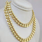 Real 14k Mens Chain Miami Cuban Link Necklace 22" 9mm 14KT Gold Sale, HOLLOW