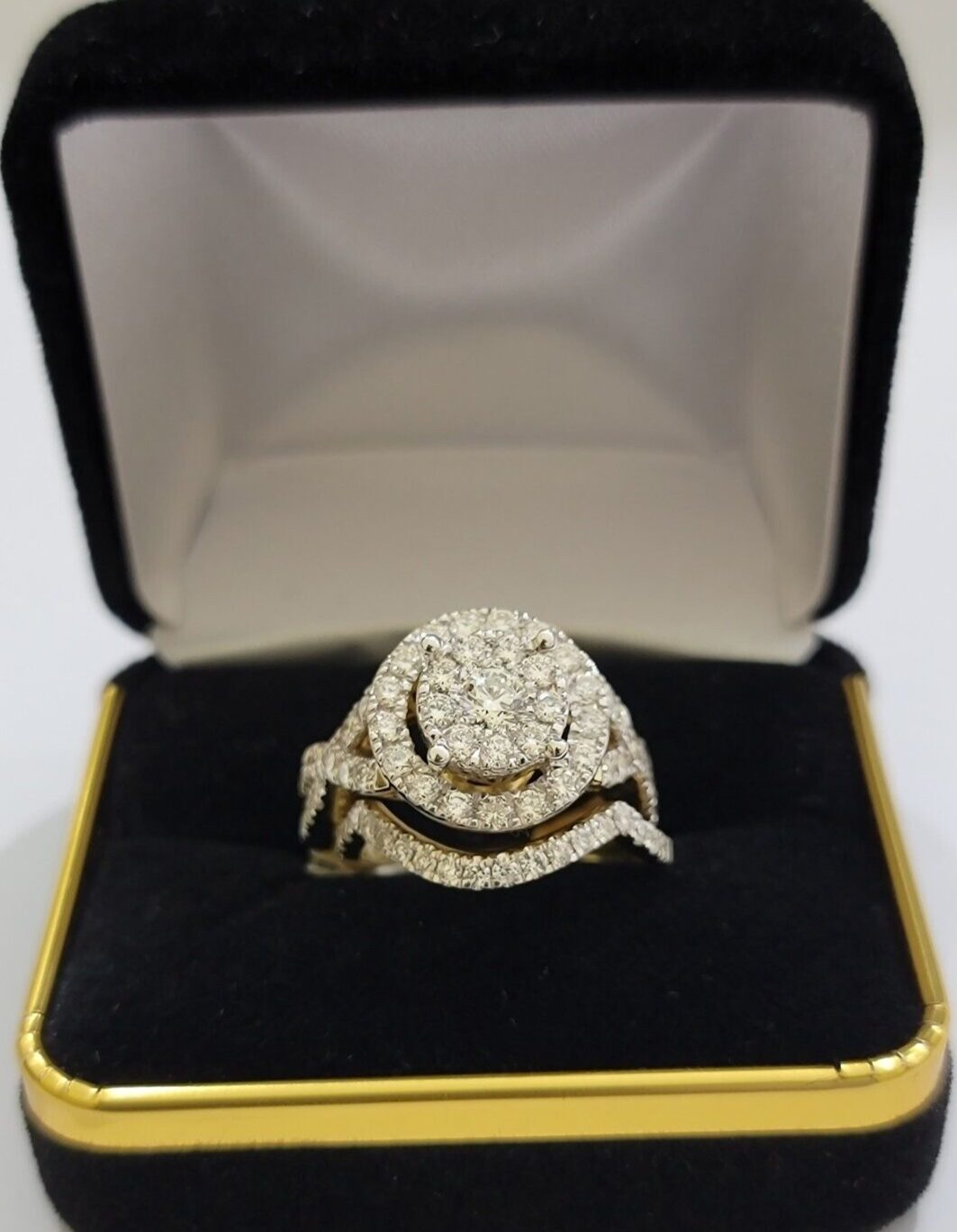 14kt Yellow Gold 2CT Diamond Ring Band Ladies Bridal Set Wedding Engagement SALE