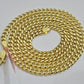 Real 14k Yellow Gold Chain Miami Cuban Link Necklace 24 Inch 5mm 10kt Men Women