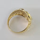 14k Nugget Ring Round Yellow Gold Women Men Real Genuine 14KT