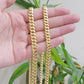 Real 10k Yellow Gold Chain necklace Miami Cuban Link 7mm 20" 22" 24 Inch 10KT