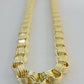 Real Box Byzantine chain necklace 7mm 10K Yellow Gold 26 Inches Men's 10KT