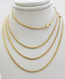 Real 18k Yellow Gold Miami Cuban Chain Necklace 3mm 18-24 Inches Men Women SOLID