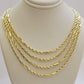 Real 10k Yellow Gold Milano Rope Chain Necklace 18"-24"Inches 3mm 10kt Men Women