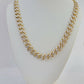 10k Gold Monaco Chain Necklace 7mm 18" Two-tone Diamond Cut REAL 10kt Gold SALE