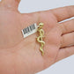 10kt Yellow Gold Rope Chain Snake Cross Charm Pendant 18-28'' Inch Necklace SALE