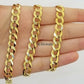 Solid 14k Yellow Gold Cuban Curb Link Chain 9mm Necklace 22" Real Gold Sale