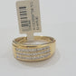 Real 10k Yellow Gold Diamond Mens Ring Band Wedding Engagement, Unique, Genuine