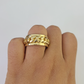 10k Miami Cuban Ring Casual Band Yellow Gold Genuine Brand New Size 6 7 8 9 10 11 & 12