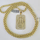 Real 10k Gold Chain Byzantine Necklace Crown Charm Pendant SET  18"-30 Inch 3mm