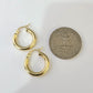Real 10k Hoop Earrings Yellow Gold Real Men Women
