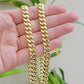 Mens 14k Gold Chain 8mm Miami cuban Link 18 - 30 Inch REAL 14KT Yelllow Gold