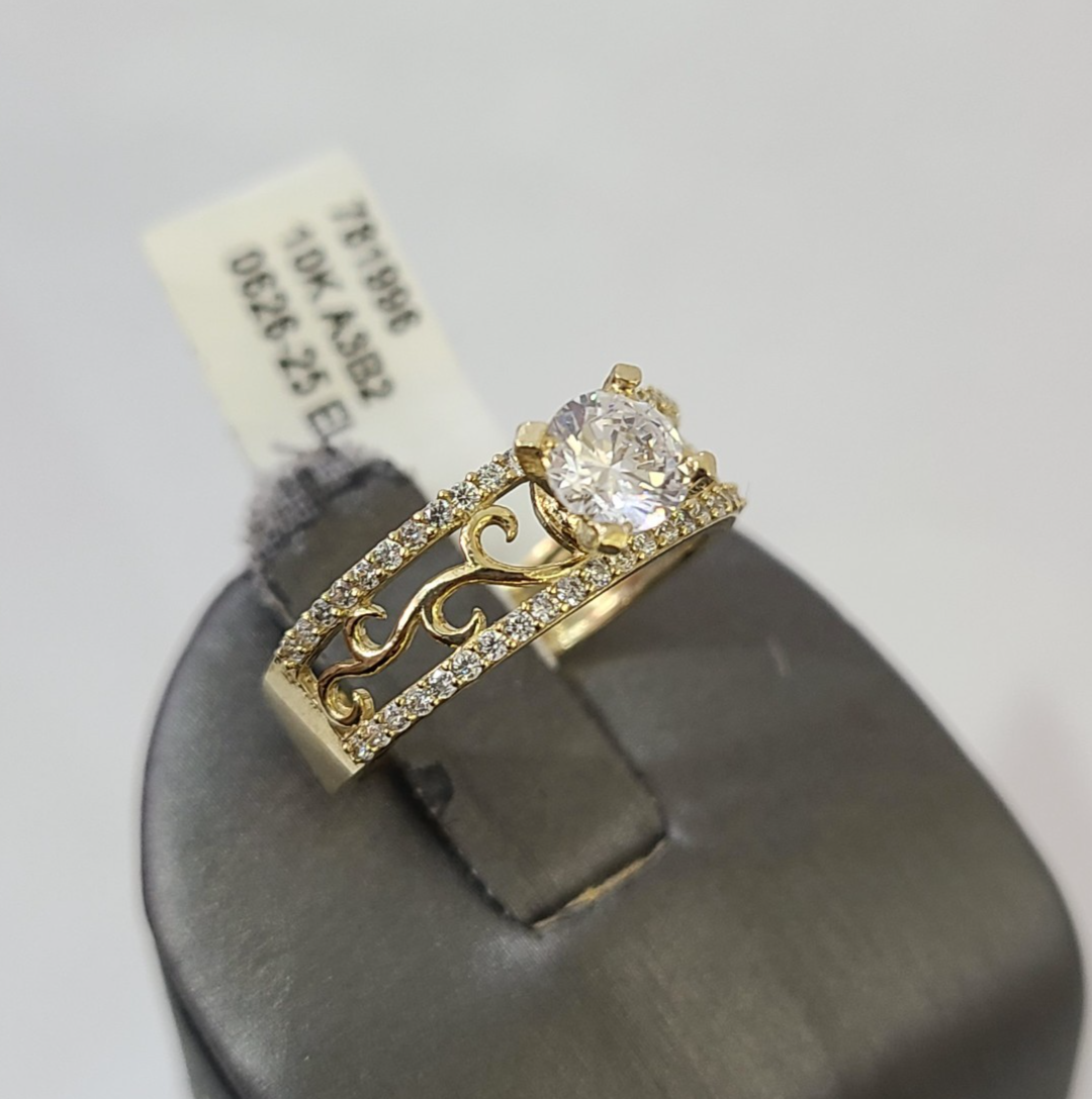 Real 10k Ring Engagement Yellow Gold Men Women Genuine