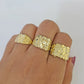 10k Nugget Ring Yellow Gold Women Men Real Genuine Size 6 7 8 9 10 11 & 12