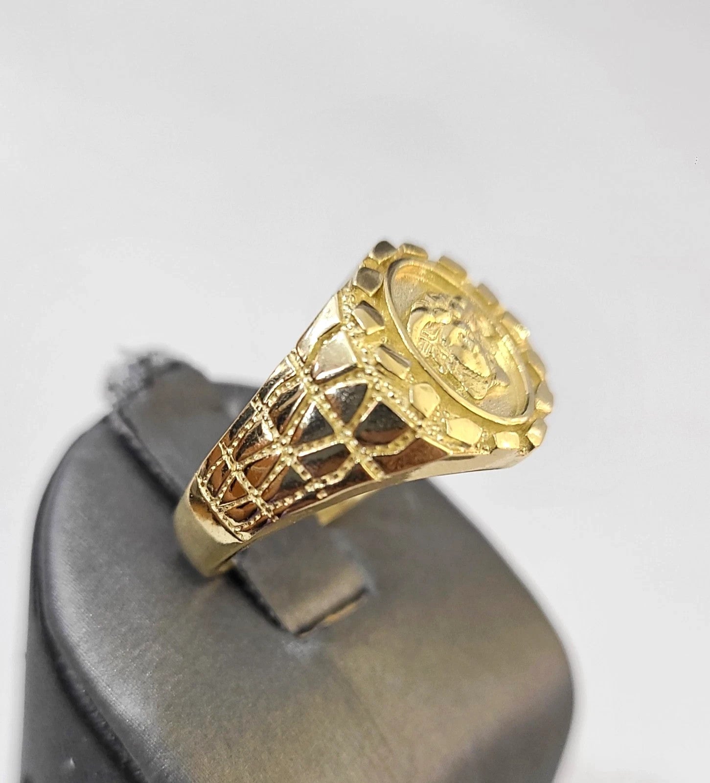 10k Medusa Head Ring Yellow Gold Men Women Real Genuine