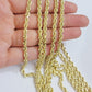 Real 14k Gold Rope Chain Necklace 4mm 18 - 26 Inch Diamond cuts 10kt  Men Women