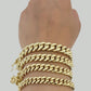 REAL 10kt Yellow Gold Bracelet Miami Cuban Link 6mm 7mm 8mm 9mm 7''-9" Inch SALE