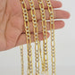 Real 10k Solid Gold Chain Figaro Link Necklace 6mm Men Women 18"-30" Inches 10kt