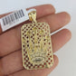 10k Gold Chain Crown Pendant Set Miami Cuban link Necklace 5mm 20"-30" Charm