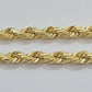 Real Solid Gold 14k Rope Chain Necklace 6mm 20-26" Inch Yellow Diamond Cut SALE