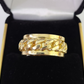 10k Miami Cuban Ring Casual Band Yellow Gold Genuine Brand New Size 6 7 8 9 10 11 & 12