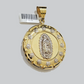 Real 10k Yellow Gold Jesus Virgin Mary Charm Pendant Two-Tone For 10kt Chain NEW