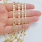 REAL 14k Trio Gold Necklace chain Ladies 3mm 3.5mm 5mm 18"-24" Women