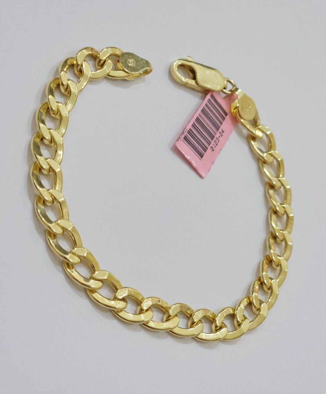 Real 14k Yellow Gold Cuban Curb Bracelet 8mm 8 Inch Lobster Clasp 14 KT New SALE