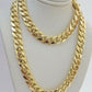 11mm Miami Cuban Link Chain Necklace 10k Yellow Gold 24" 26 Inch Mens SOLID 10kt