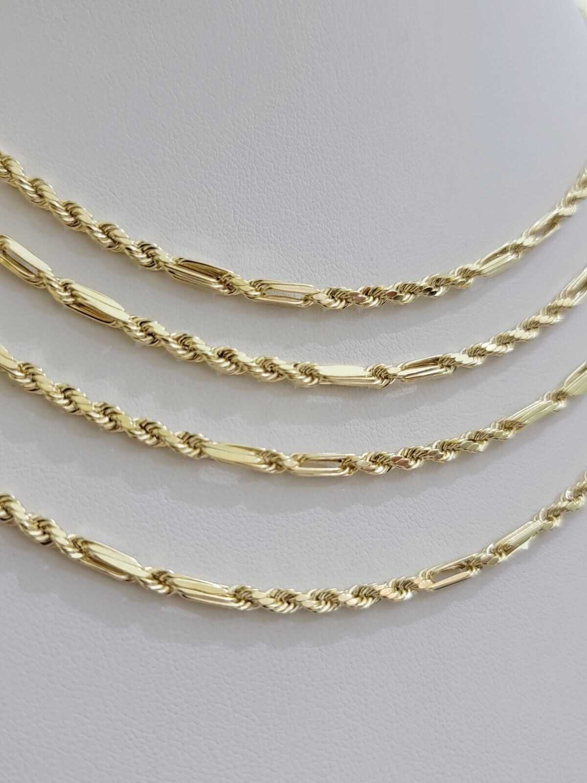 Real 10k Yellow Gold Milano Rope Chain Necklace 18"-24"Inches 3mm 10kt Men Women