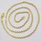 Real 18k Yellow Gold Rope chain necklace 2mm 16-24 Inch Men women SOLID HEAVY