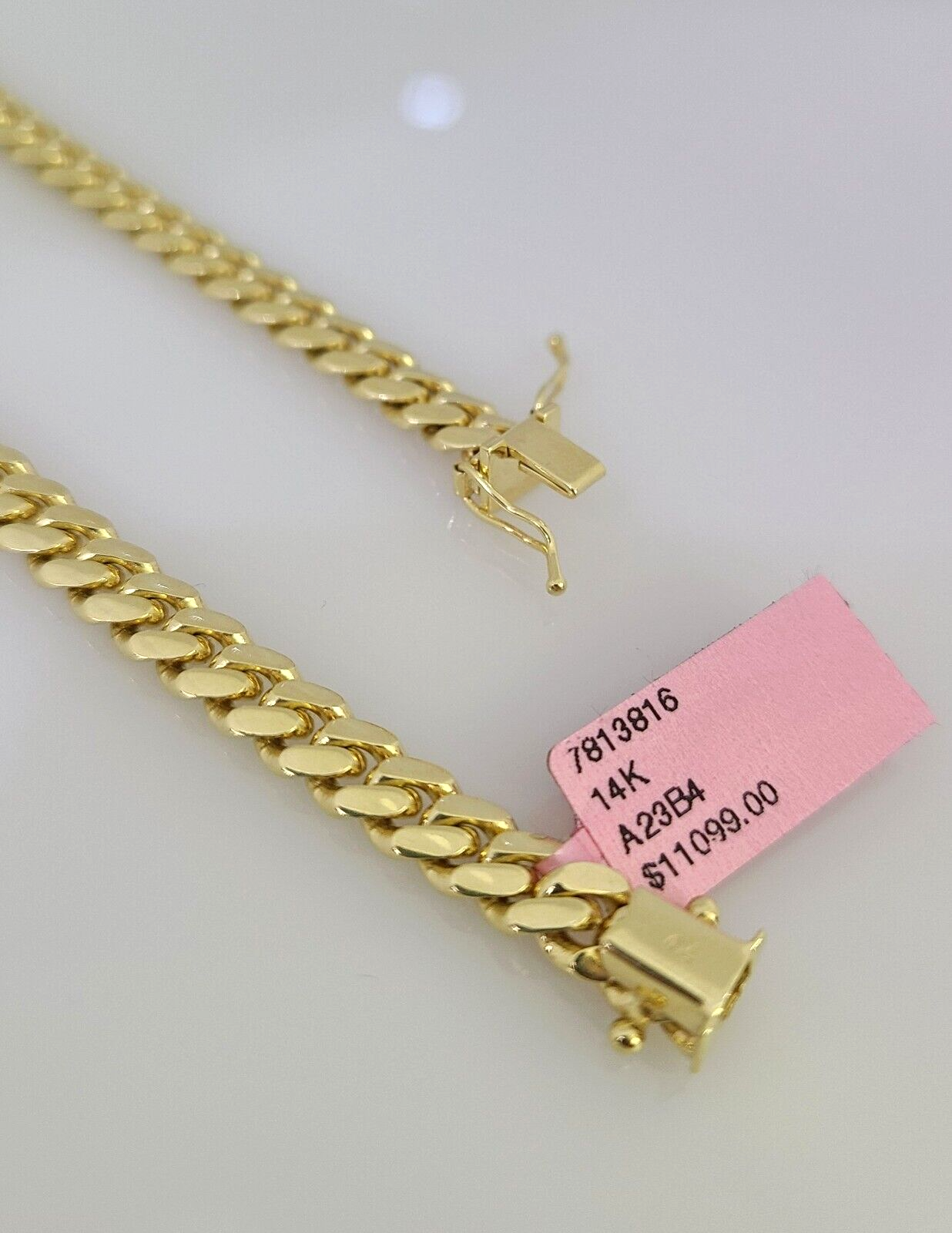 REAL 14k Gold Bracelet Miami Cuban Link 6mm 8 Inch Solid Box Clasp 10KT