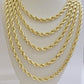 14k Gold Rope Chain Necklace 5mm 18-26 Inch Diamond Cut Men Women REAL 14KT GOLD