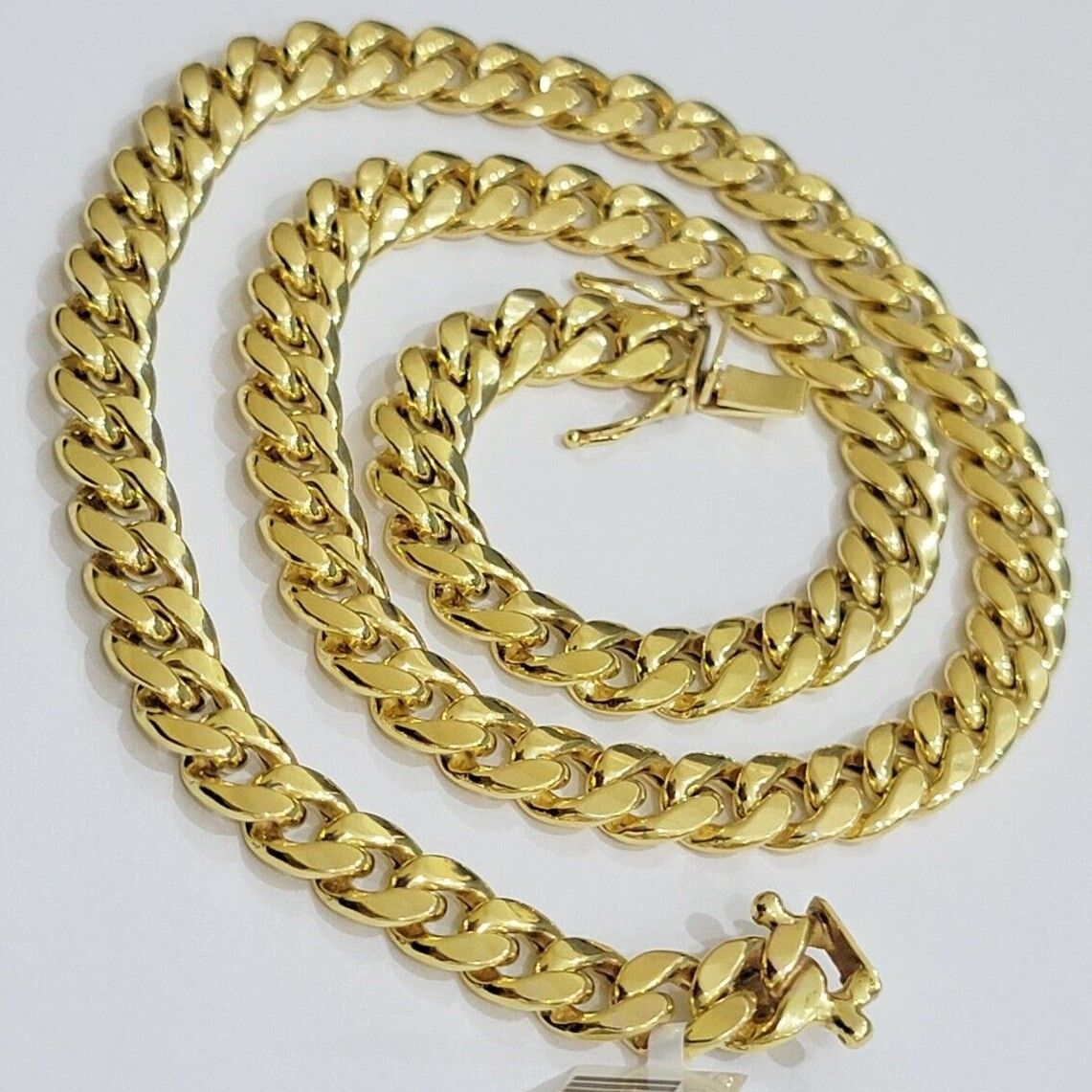 Real 10k Gold Chain Necklace Miami Cuban Link 18