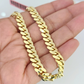 REAL 14k Gold Bracelet Miami Cuban Link 7mm 8.5 Inch Solid Box Clasp 10KT