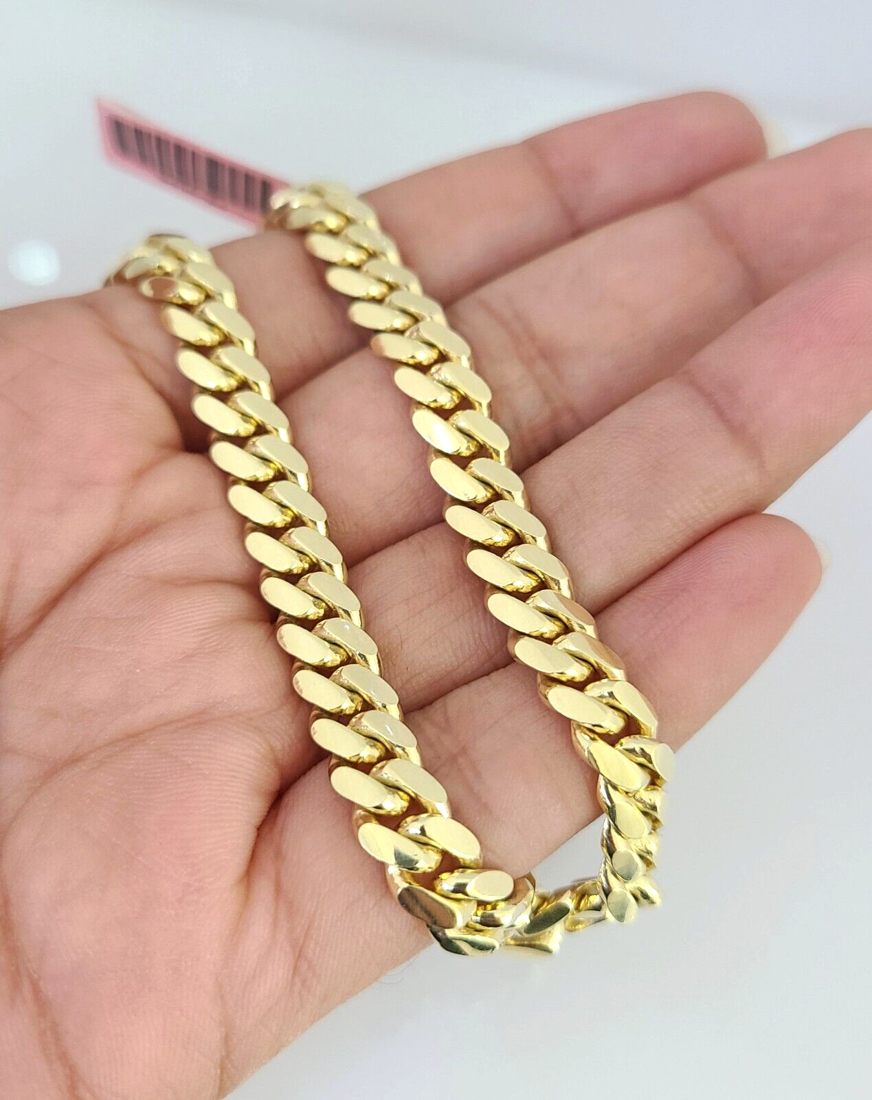 REAL 14k Gold Bracelet Miami Cuban Link 7mm 8.5 Inch Solid Box Clasp 10KT