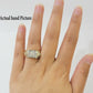 Ladies 14k Yellow Gold Ring Natural Diamond Women REAL , Wedding Engagement