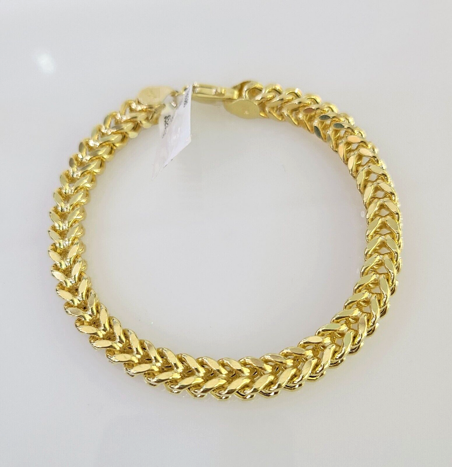 Real 10k Yellow Gold Franco Bracelet 8" Inches 6mm 10kt Men Women BRAND NEW SALE