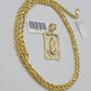 10kt Yellow Gold Rope Chain Virgin Mary Charm Pendant 18-28 Inches Necklace SALE