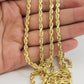 Real 10k Yellow Gold Rope Chain necklace 18 inch - 28 inch SOLID 4mm Mens Women