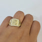 Real 10k Nugget Ring Yellow Gold Women Men Genuine 10Kt