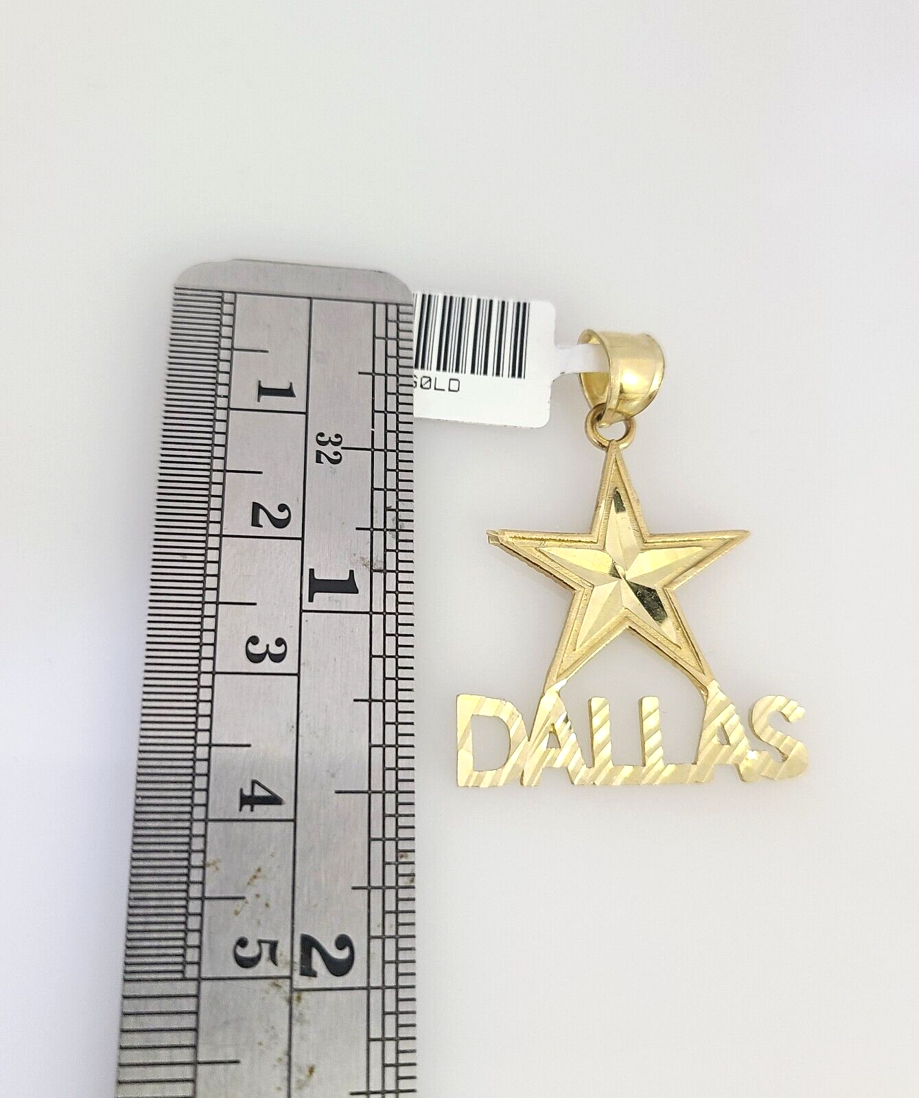 10k Gold Chain Dallas Star Pendant Set Miami Cuban Necklace 4mm 18"-26" Charm