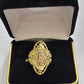 Ladies Ring 10k Yellow Gold Virgin Mary Cross 10KT REAL Gold Unique Size 5.5 END