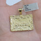 Real 10k Gold Pendant Charm Last Supper Square Jesus 10kt Yellow 1.5-3 Inch SALE