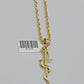 10kt Yellow Gold Rope Chain Snake Cross Charm Pendant 18-28'' Inch Necklace SALE