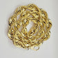 REAL 10k Gold Rope Chain Necklace 24 Inch 17mm Thick Diamond Cuts Men's 10kt