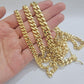 Real 10k Gold Chain Solid Miami Cuban Link Necklace 6mm 7mm 8mm 20"-28" Men's